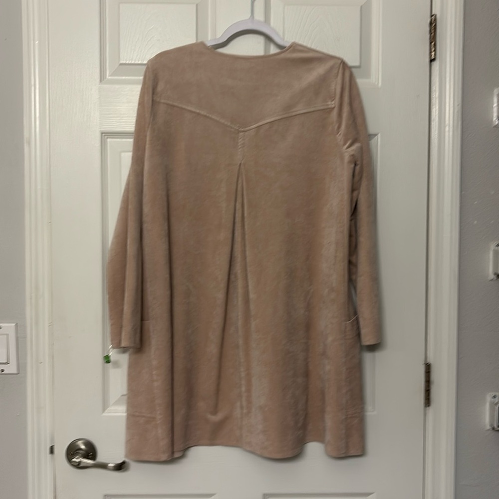 BCBG Faux Suede short pink dress WM - Picture 2 of 5